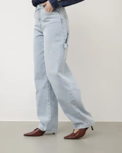 Jeans ballon cargo blu chiaro – 8498