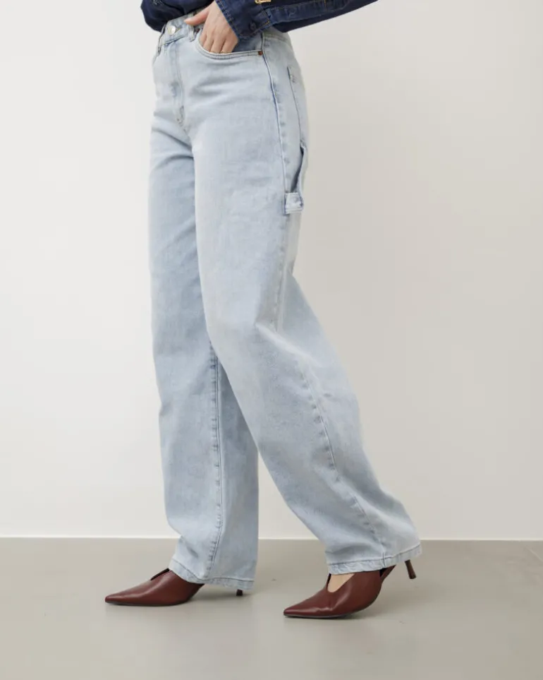 Jeans ballon cargo blu chiaro – 8498