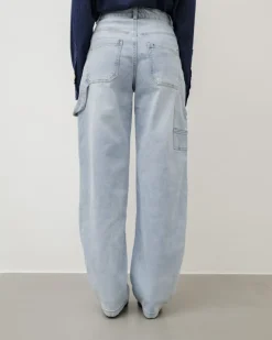 Jeans ballon cargo blu chiaro – 8498