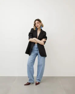 Jeans ballon cargo blu slavato – 8401