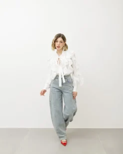 Jeans ballon con tasche e brillantini – 8759