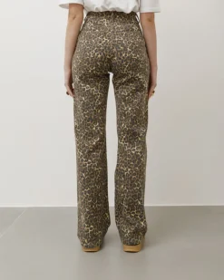 Jeans gamba dritta animalier – K787