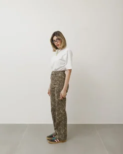 Jeans gamba dritta animalier – K787