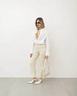 Jeans gamba dritta beige – P7177