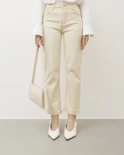Jeans gamba dritta beige – P7177
