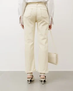 Jeans gamba dritta beige – P7177