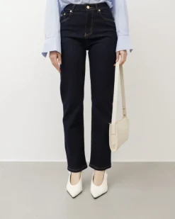 Jeans gamba dritta blu scuro – P7177