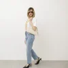 Jeans gamba dritta blu slavato – P7177