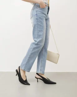Jeans gamba dritta blu slavato – P7177