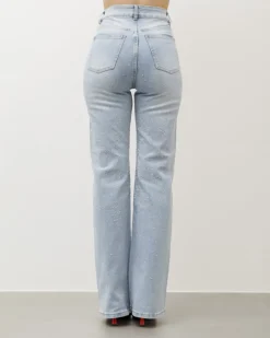 Jeans gamba dritta con brillantini – 8832