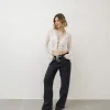 Jeans gamba dritta nero – 8282