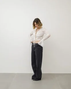 Jeans gamba dritta nero – 8282