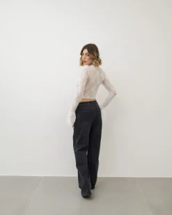 Jeans gamba dritta nero – 8282