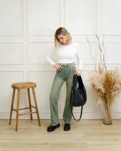 Jeans gamba dritta sabbiato – 8311