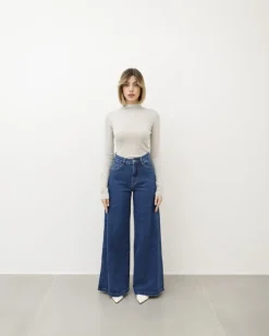 Jeans palazzo blu marino – 8550