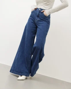 Jeans palazzo blu marino – 8550