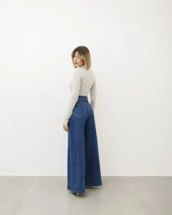 Jeans palazzo blu marino – 8550