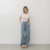 Jeans palazzo con elastico – 8571