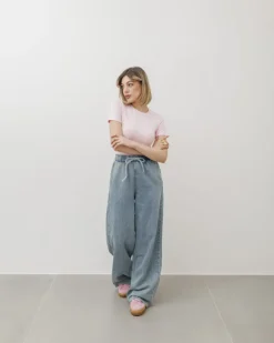 Jeans palazzo con elastico – 8571