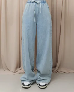 Jeans palazzo con elastico – 8571