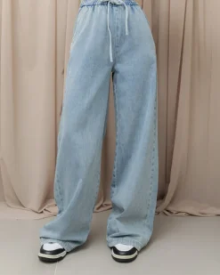 Jeans palazzo con elastico – 8571