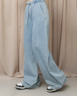 Jeans palazzo con elastico – 8571