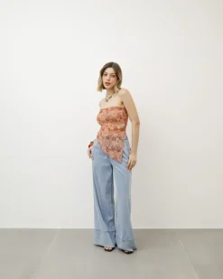 Jeans palazzo in lyocell con elastico – 8616