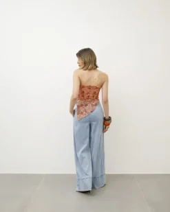 Jeans palazzo in lyocell con elastico – 8616