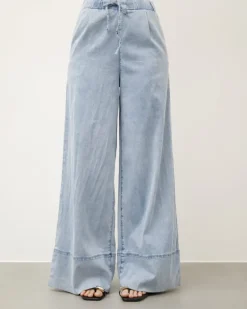 Jeans palazzo in lyocell con elastico – 8616