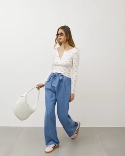 Jeans palazzo in tencel – 31804