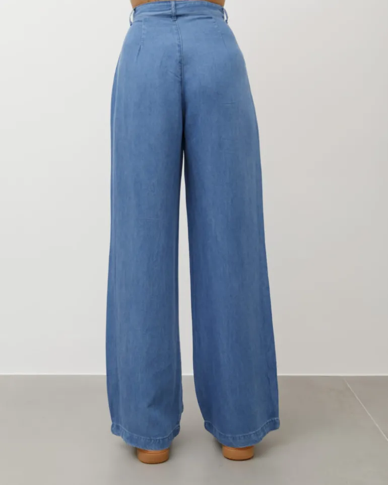 Jeans palazzo in tencel – 31804