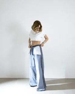 Jeans super baggy reversibile – 16026