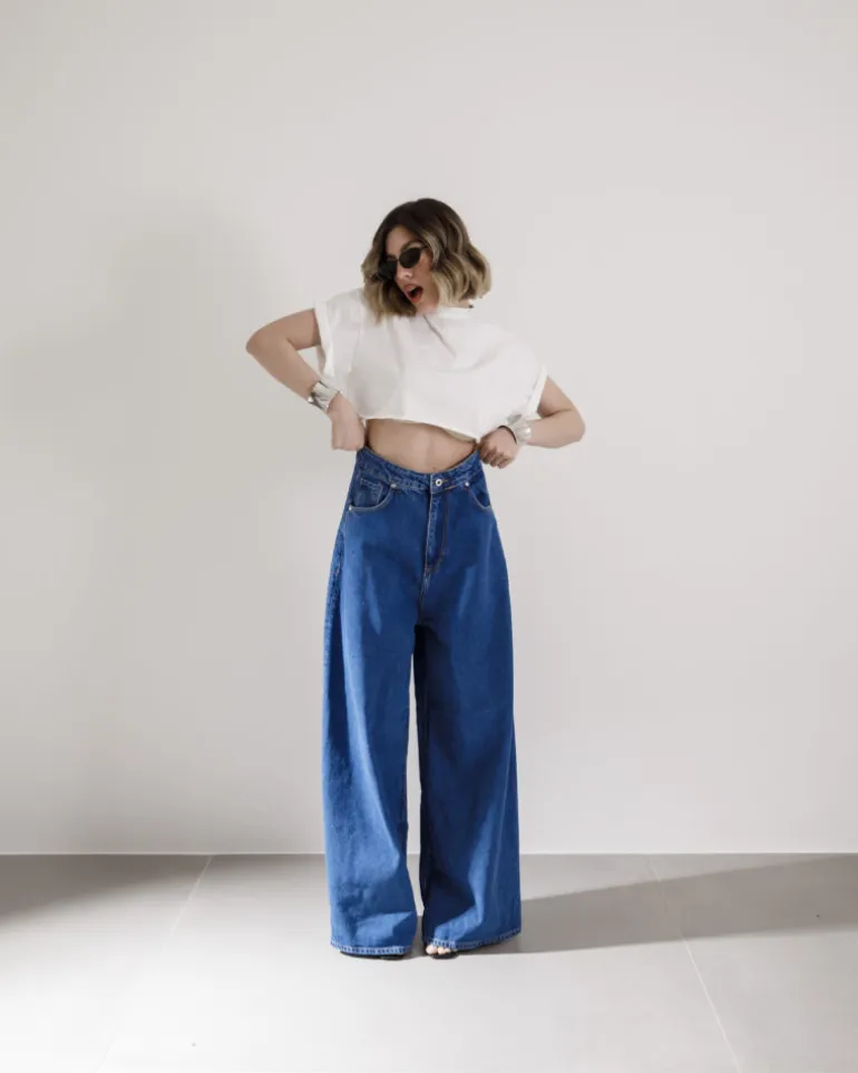 Jeans super baggy reversibile – 16026