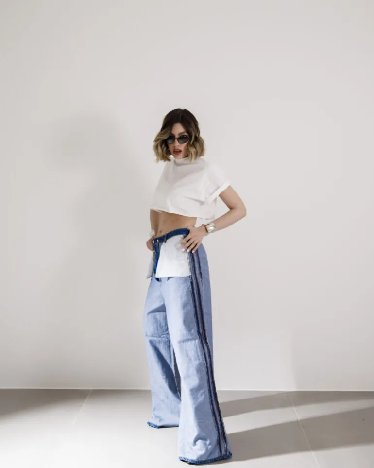 Jeans super baggy reversibile – 16026