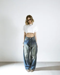 Jeans super baggy sabbiato – 16042