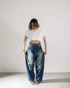 Jeans super baggy sabbiato – 16042