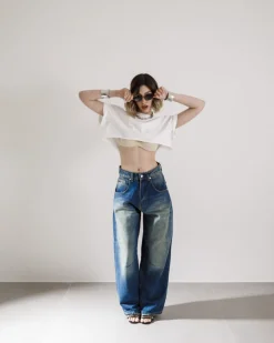 Jeans super baggy sabbiato – 16042