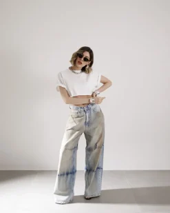 Jeans super baggy slavato- 16079