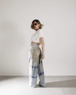 Jeans super baggy slavato- 16079