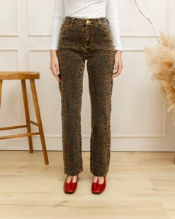 Jeans wide leg animalier – 10508 slc