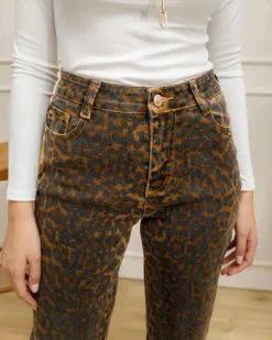 Jeans wide leg animalier – 10508 slc