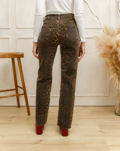Jeans wide leg animalier – 10508 slc