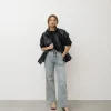 Jeans wide leg con bande laterali – 31886