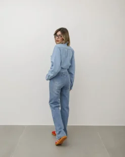 Jeans wide leg con orlo sfrangiato – 8629-XJ310