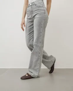 Jeans wide leg grigio chiaro – 8578