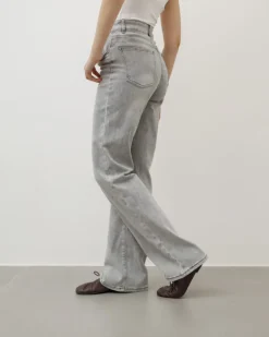 Jeans wide leg grigio chiaro – 8578