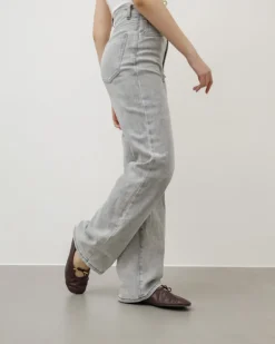 Jeans wide leg grigio chiaro – 8578