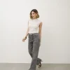 Jeans wide leg grigio scuro – XJ309