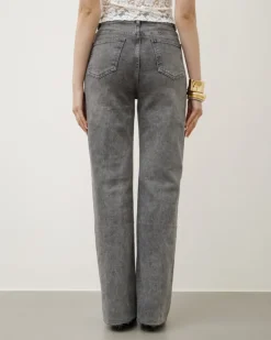 Jeans wide leg grigio scuro – XJ309