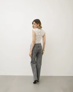 Jeans wide leg grigio scuro – XJ309